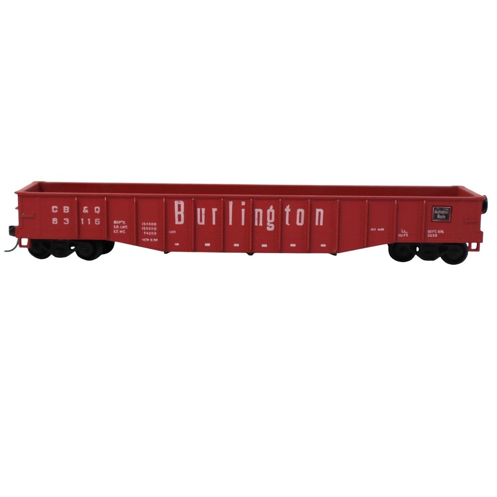 Burlington Route CB&Q 83116 Gondola Car HO Scale Red Model Train Freight Car